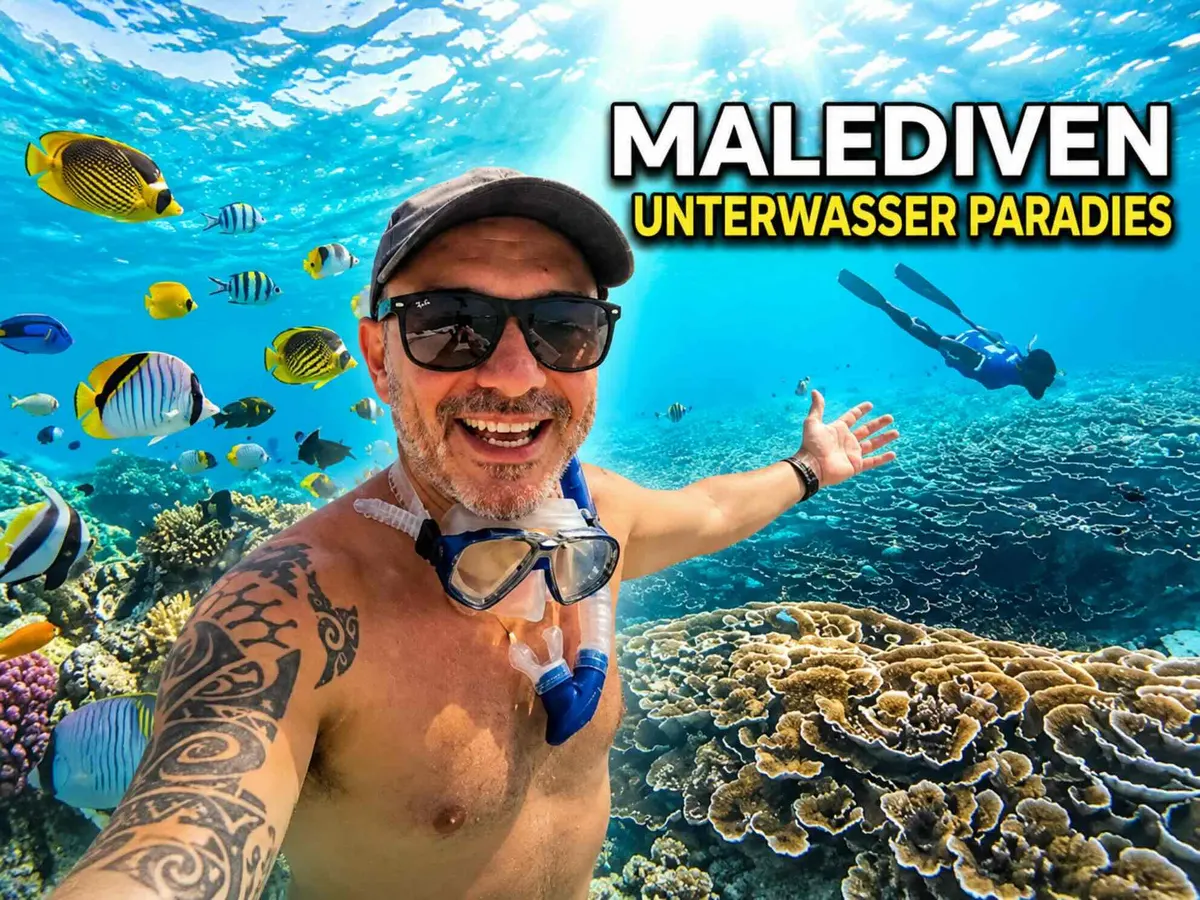 Manuel beim Schnorcheln auf den Malediven – Vorschau der Gäste-Videoplaylist